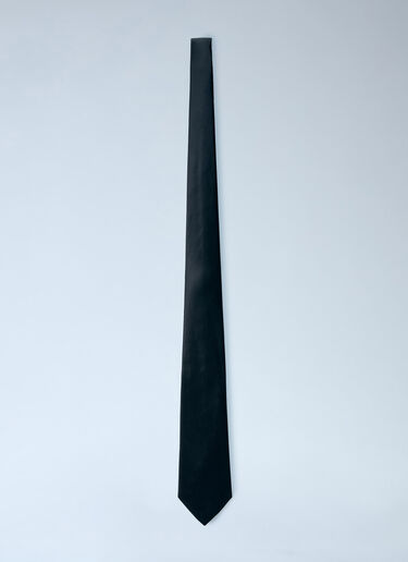 Saint Laurent Silk Satin Tie Black sla0260021