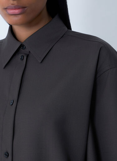 TOTEME Tie-Cuff Shirt Brown tot0263017