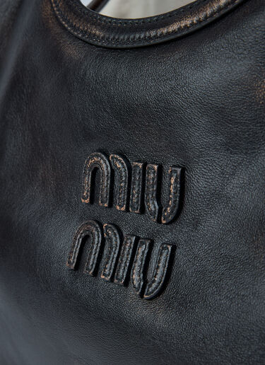 LN-CC® - Miu Miu: Leather Logo Motif Tote Bag - Brown Miu Miu Leather Logo Motif Tote Bag Brown miu0262118