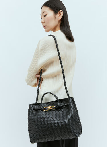 LN-CC® - Bottega Veneta: Medium Andiamo Handbag - Black Bottega Veneta Medium Andiamo Handbag Black bov0255096