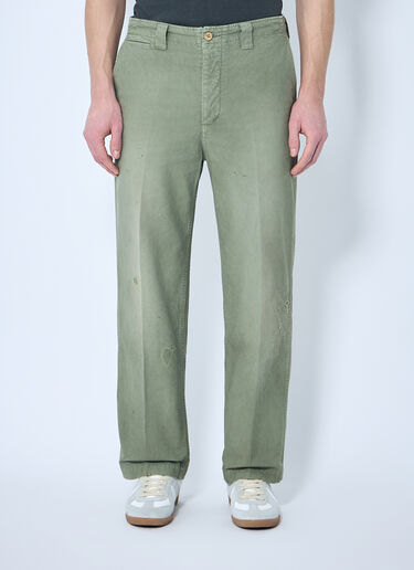LN-CC® - Visvim: Wide Chino Pants - Green Visvim Wide Chino Pants Green vis0158014