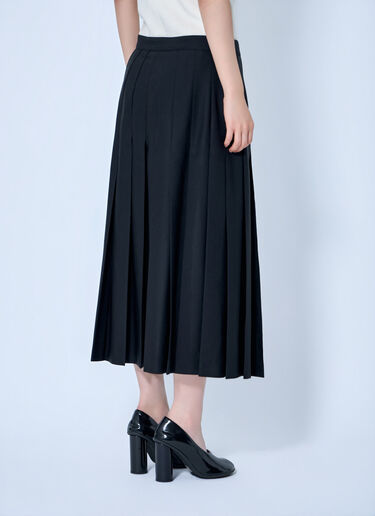 Chloé Virgin Wool Skirt with Buckles Black chl0263021