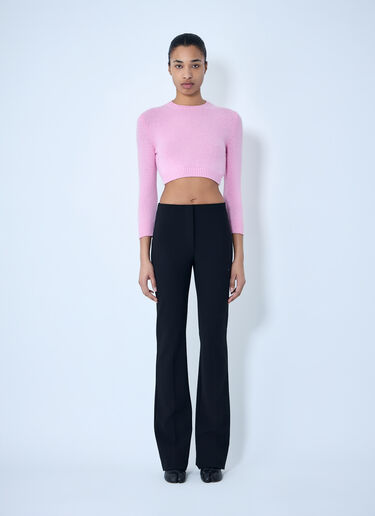 LN-CC® - Jil Sander: Cropped Knit Sweater - Pink Jil Sander Cropped Knit Sweater Pink jil0264035