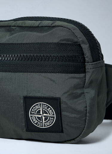 Stone Island 로고 모티프 벨트 백 녹색 sto0164025