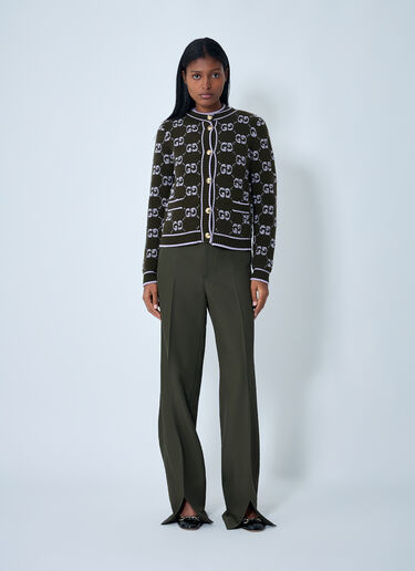 LN-CC® - Gucci: GG Jacquard Wool Bouclé Cardigan - Black Gucci GG Jacquard Wool Bouclé Cardigan Black guc0261108