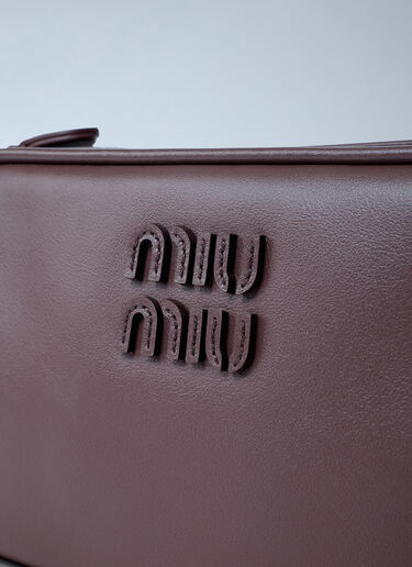 LN-CC® - Miu Miu: Softy Leather Shoulder Bag - Brown Miu Miu Softy Leather Shoulder Bag Brown miu0262001
