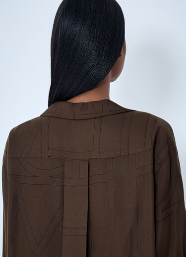 LN-CC® - TOTEME: Monogram Shirt - Dark Brown TOTEME Monogram Shirt Dark Brown tot0263020