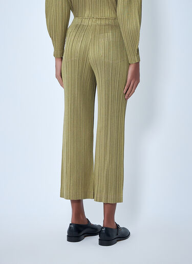 LN-CC® - Pleats Please Issey Miyake: 골지 니트 팬츠 - 노랑 Pleats Please Issey Miyake 골지 니트 팬츠 노랑 plp0263011