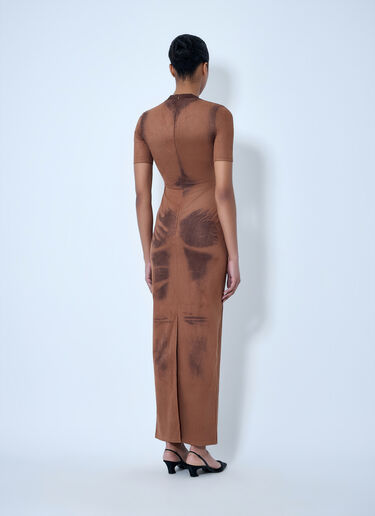 Acne Studios Short Sleeve Maxi Dress Brown acn0264064