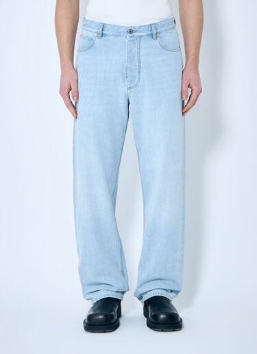LN-CC® - Bottega Veneta: Extra Bleached Wide Leg Jeans - Light Blue Bottega Veneta Extra Bleached Wide Leg Jeans Light Blue bov0159005