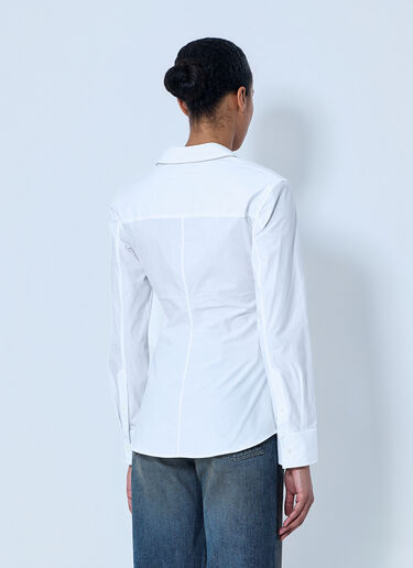 LN-CC® - Alexander Wang: Gathered Bust Shirt - White Alexander Wang Gathered Bust Shirt White awg0264008