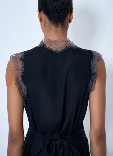 Maison Margiela 蕾丝饰边中长连衣裙 黑色 mla0264002
