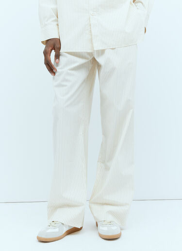 LN-CC® - Tekla: x Birkenstock Stripe Pants - Cream Tekla x Birkenstock Stripe Pants Cream tek0355007