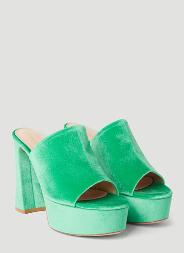 LN-CC® - Gianvito Rossi: Holly High Heel Mules - Green Gianvito Rossi Holly High Heel Mules Green gia0251014