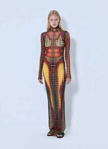 LN-CC® - Jean Paul Gaultier: Re-Edition Long Dress High Neck - Brown Jean Paul Gaultier Re-Edition Long Dress High Neck Brown jpg0264014