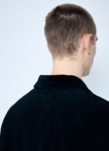 LN-CC® - Prada: Suede Jacket - Black Prada Suede Jacket Black pra0159034