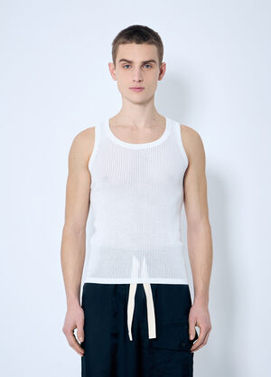 Dries Van Noten Merit Knit Tank Top White dvn0160019