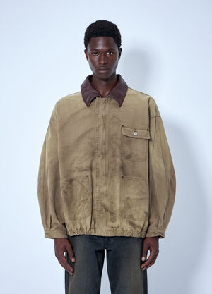 ssstein Sulfur Dyed Oxford Vintage Jacket Khaki sss0164001