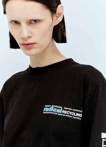 LN-CC® - Space Available: 래디컬 리사이클링 티셔츠 - 블랙 Space Available 래디컬 리사이클링 티셔츠 블랙 spa0356016