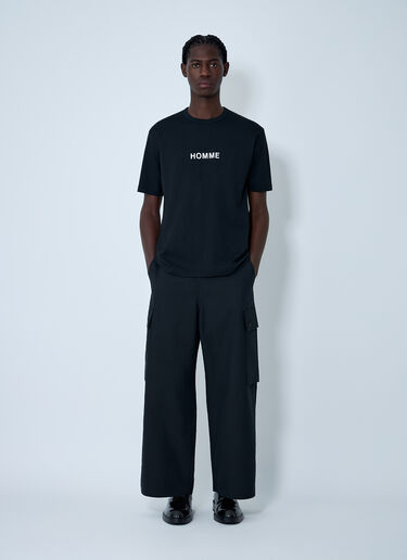 Comme des Garçons Homme 코튼 저지 티셔츠 블랙 cdh0162006