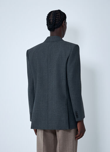 LN-CC® - Saint Laurent: Double-Breasted Wool Blazer - Black Saint Laurent Double-Breasted Wool Blazer Black sla0162007