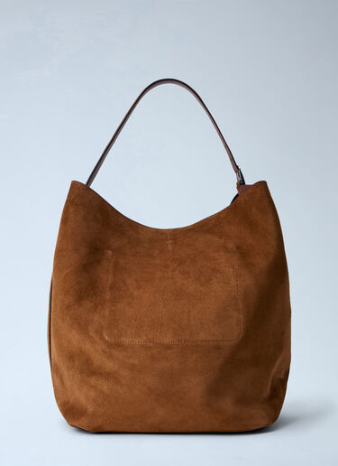 LN-CC® - TOTEME: Suede Belted Tote Bag - Brown TOTEME Suede Belted Tote Bag Brown tot0257041