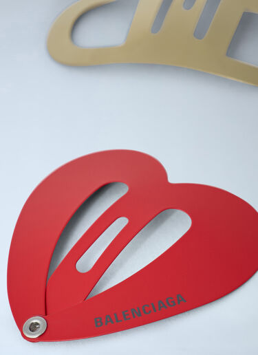 LN-CC® - Balenciaga: Set Of Two Bazr Lov BB Hair Clips - Red Balenciaga Set Of Two Bazr Lov BB Hair Clips Red bal0262032