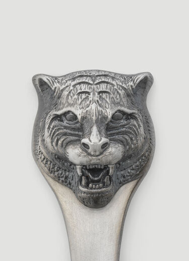 LN-CC® - Gucci: Set of Two Tiger Dessert Spoons - Silver Gucci Set of Two Tiger Dessert Spoons Silver wps0680039