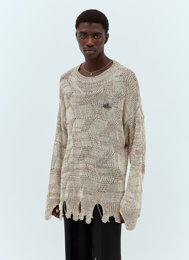 LN-CC® - Vivienne Westwood: Colette Sweater - Beige Vivienne Westwood Colette Sweater Beige vvw0157007