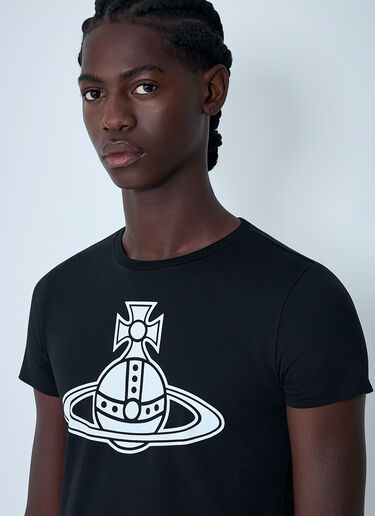 LN-CC® - Vivienne Westwood: Logo Motif T-Shirt - Black Vivienne Westwood Logo Motif T-Shirt Black vvw0162002