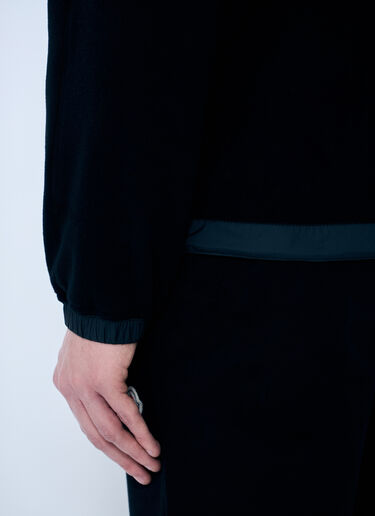 LN-CC® - Moncler: Fleece Zip-Up Cardigan - Black Moncler Fleece Zip-Up Cardigan Black mon0159028