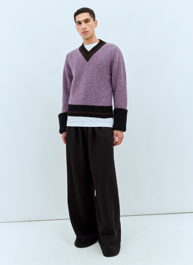 LN-CC® - Dries Van Noten: Moon Sweater - Purple Dries Van Noten Moon Sweater Purple dvn0158023