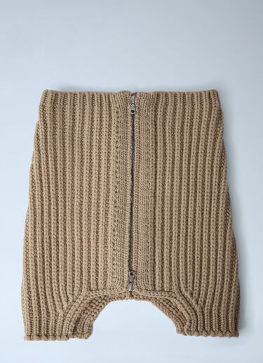 LN-CC® - Dries Van Noten: Zip-Up Scarf - Beige Dries Van Noten Zip-Up Scarf Beige dvn0162022