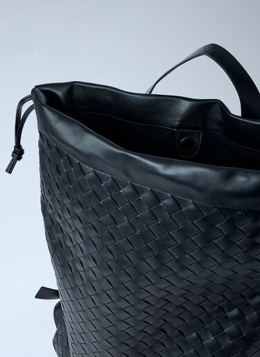 LN-CC® - Bottega Veneta: Intrecciato Trail Backpack - Black Bottega Veneta Intrecciato Trail Backpack Black bov0162012