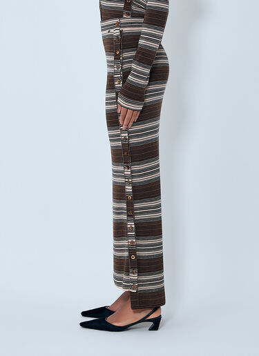 LN-CC® - Miss Sixty x KNWLS: Stripe Knit Maxi Skirt - Brown Miss Sixty x KNWLS Stripe Knit Maxi Skirt Brown msk0263014