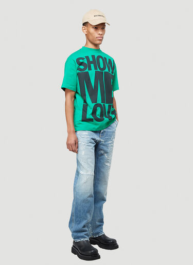 LN-CC® - Honey Fucking Dijon: Show Me Love T-Shirt - Green Honey Fucking Dijon Show Me Love T-Shirt Green hdj0342005