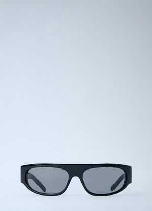 LN-CC® - Retrosuperfuture x MM6: Rectangular Frame Sunglasses - Black Retrosuperfuture x MM6 Rectangular Frame Sunglasses Black rmm0364001