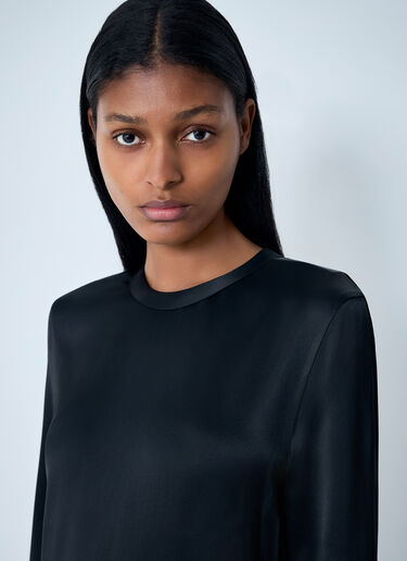 LN-CC® - TOTEME: Long Satin Dress - Black TOTEME Long Satin Dress Black tot0263030