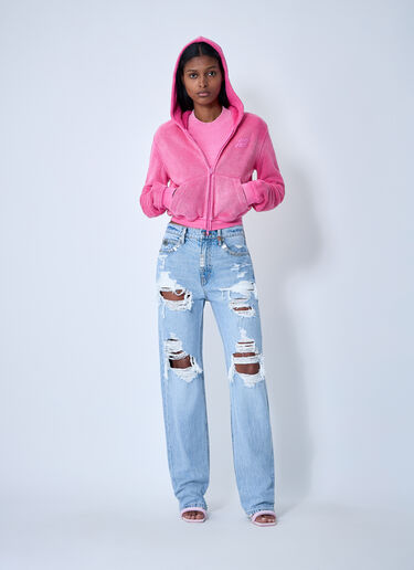 Alexander Wang Logo Motif Zip-Up Sweatshirt White awg0261031