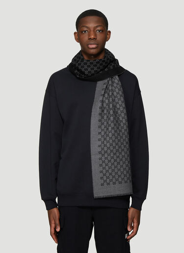 LN-CC® - Gucci: GG Motif Scarf - Grey Gucci GG Motif Scarf Grey guc0137032