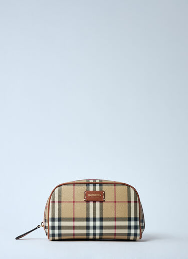 LN-CC® - Burberry: Small Check Travel Pouch - Beige Burberry Small Check Travel Pouch Beige bur0259024