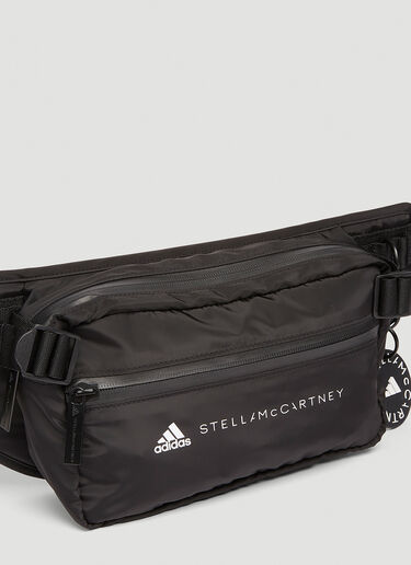 LN-CC® - adidas by Stella McCartney: Logo Charm Belt Bag - Black adidas by Stella McCartney Logo Charm Belt Bag Black asm0246004