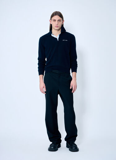 LN-CC® - Miu Miu: Cashmere Polo Sweater - Black Miu Miu Cashmere Polo Sweater Black miu0359002