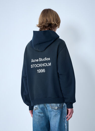 Acne Studios Logo Hooded Sweatshirt Navy acn0364037