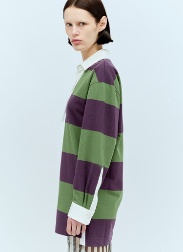 LN-CC® - Dries Van Noten: Striped Polo Shirt - Purple Dries Van Noten Striped Polo Shirt Purple dvn0256012