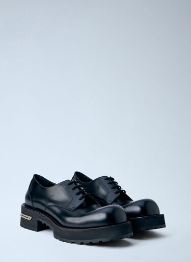 LN-CC® - Balenciaga: Venom Derby Shoes - Black Balenciaga Venom Derby Shoes Black bal0163015