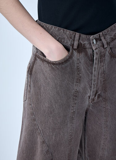 LN-CC® - LUEDER: Engineered Flare Pants - Brown LUEDER Engineered Flare Pants Brown ldr0364003