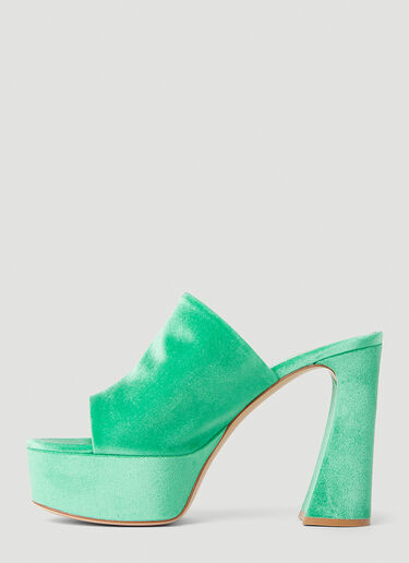 LN-CC® - Gianvito Rossi: Holly High Heel Mules - Green Gianvito Rossi Holly High Heel Mules Green gia0251014