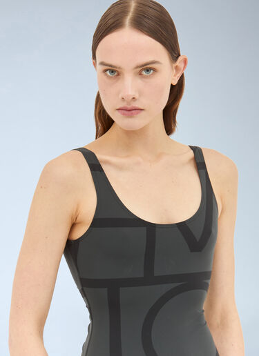 LN-CC® - TOTEME: Monogram Swimsuit - Black TOTEME Monogram Swimsuit Black tot0259009