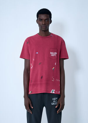 Gallery Dept. Logo Motif T-Shirt Red gdp0160015